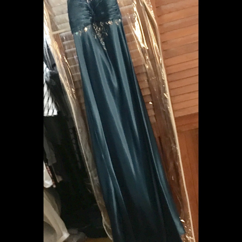 Stunning Floor Length Satin Prom Dress - Picture 4 of 8